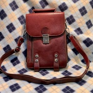 COPY - Leather Classic Brown Sling Bag For Men